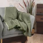 Plaid vert 123x185cm lin - BEE 2122 Vert - Fibres naturelles - 185 x 1 x 123 cm