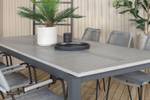 Gartenmöbel-Set Albany (7-teilig) Grau - Metall - 100 x 74 x 224 cm