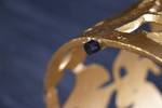 35cm Couchtisch gold Rund GINKGO Metall