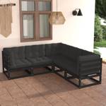 Garten-Lounge-Set (5-teilig) 3009817-2 Anthrazit - Schwarz