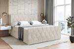 Boxspringbett VELANTO Ecru - Breite: 200 cm - H4