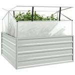 Garten-Hochbeet DE897 Silber - Metall - 100 x 100 x 100 cm