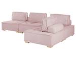 Modulsofa TIBRO 4-tlg Eiche Hell - Pink