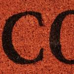 Paillasson long fibre de coco WELCOME Marron clair - Orange