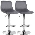 Tabouret de bar Divo Lot de 2 Gris lava