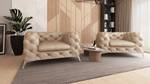 Marko Chesterfield Sessel Beige