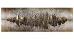 Holzbild Frequency 1000 Beige - Braun - Holz teilmassiv - 144 x 44 x 8 cm