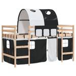 Kinderhochbett mit Tunnel D4779 Khaki - 90 x 190 cm