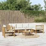 Garten-Lounge-Set 3028492-18 (7-teilig) Weiß - Bambus - 69 x 65 x 69 cm