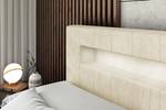 Boxspringbett - ORGOL Beige - Breite: 140 cm - H4