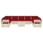 Garten-Lounge-Set (10-teilig) 3016490-23 Rot - Rotbraun