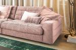 Ecksofa LANA XL Sofa Cord Recamiere Pink - Ecke davorstehend links