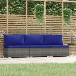 Salon de jardin (lot de 3) 3013629-13 Bleu - Bleu foncé - Gris - 210 x 70 x 210 cm