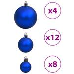 Weihnachtskugel (100er Set) 295555 Blau - Silber