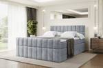 Boxspringbett MIAMI-Z KING Hellgrau - Breite: 160 cm