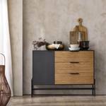 Sideboard HFSB02-SCH Schwarz - Holzwerkstoff - Metall - 114 x 83 x 40 cm