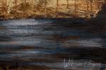 Acrylbild handgemalt Magische Landschaft Blau - Grau - Massivholz - Textil - 60 x 90 x 4 cm