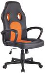 Chaise de bureau Elbing Noir - Orange