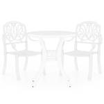 Bistro-Set-k124 ( 3-tlg ) Weiß - Massivholz