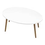 Table basse Sindal ovale 41 x 90 x 50 cm Blanc