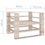 Palettensofa 3005151 Braun - Holzwerkstoff - Holzart/Dekor - 68 x 62 x 80 cm