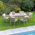 Gartenmöbelset SUNNY Beige - Metall - 150 x 76 x 90 cm