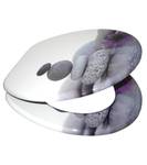 WC-Sitz Absenkautomatik Energy Stones Violett - Holzwerkstoff - 38 x 6 x 47 cm