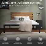 Metallbett mit Matratze 148 x 88 x 205 cm - Mit Lattenrost - Mit Lattenrost & Matratze