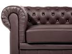 Canapé 3 places CHESTERFIELD Marron - Marron foncé - 195 x 70 x 75 cm