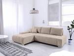 Ecksofa Eckcouch Tragel L Form Sofa Beige - Ecke davorstehend links