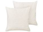 Coussin décoratif SURMI Blanc crème - Blanc