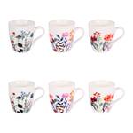 Coffret de 6 tasses Flor Porcelaine - 1 x 9 x 11 cm