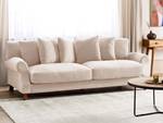 3-Sitzer Sofa EIKE Beige - Eiche Dunkel - Textil