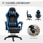 Gaming Stuhl Bürostuhl 921-618V01BK Blau - Textil - 65 x 129 x 65 cm