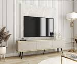 TV-Lowboard Praia Beige - Braun - Schwarz