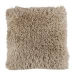 Flauschige Kissen Braun - Metall - Textil - 40 x 40 x 10 cm