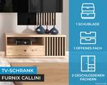 TV-Schrank CALLINI Braun - Holzwerkstoff - 124 x 44 x 41 cm