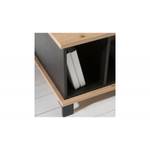 Table basse rectangulaire - ALIA Marron - En partie en bois massif - 80 x 45 x 55 cm