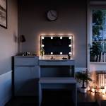 Schminktisch Little Lilli Bank LED Weiß - Holzwerkstoff - 70 x 45 x 13 cm