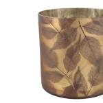 Teelichthalter Zoeh Gold - Glas - 15 x 15 x 15 cm