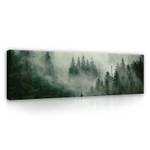 Wald Panorama Nebel Leinwandbild im