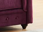 Sofa CHESTERFIELD Bordeaux - Tiefe: 205 cm