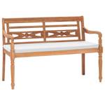 Banc de jardin 3007477 Blanc - Bois massif - Bois/Imitation - 120 x 84 x 52 cm