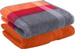 Duschtuch-Set 2er-Pack 163418 Anthrazit - Grau - Orange