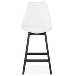 Tabouret De Bar CAMILA Noir - Blanc - Chêne foncé