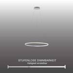 LED Pendellampe RING silber Silber - Metall - 60 x 120 x 60 cm