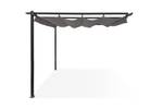 Pergola adossée MIRA Gris lumineux - Profondeur : 400 cm