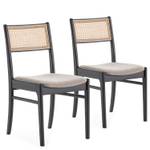 Pack de 2 chaises Vilma Bois Massif Noir