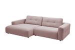 Ecksofa MIKA Pink - Ecke davorstehend links - Longchair davorstehend links