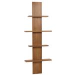 Teak-Wandregal M72 Braun - Holzart/Dekor - Holz teilmassiv - 56 x 151 x 15 cm